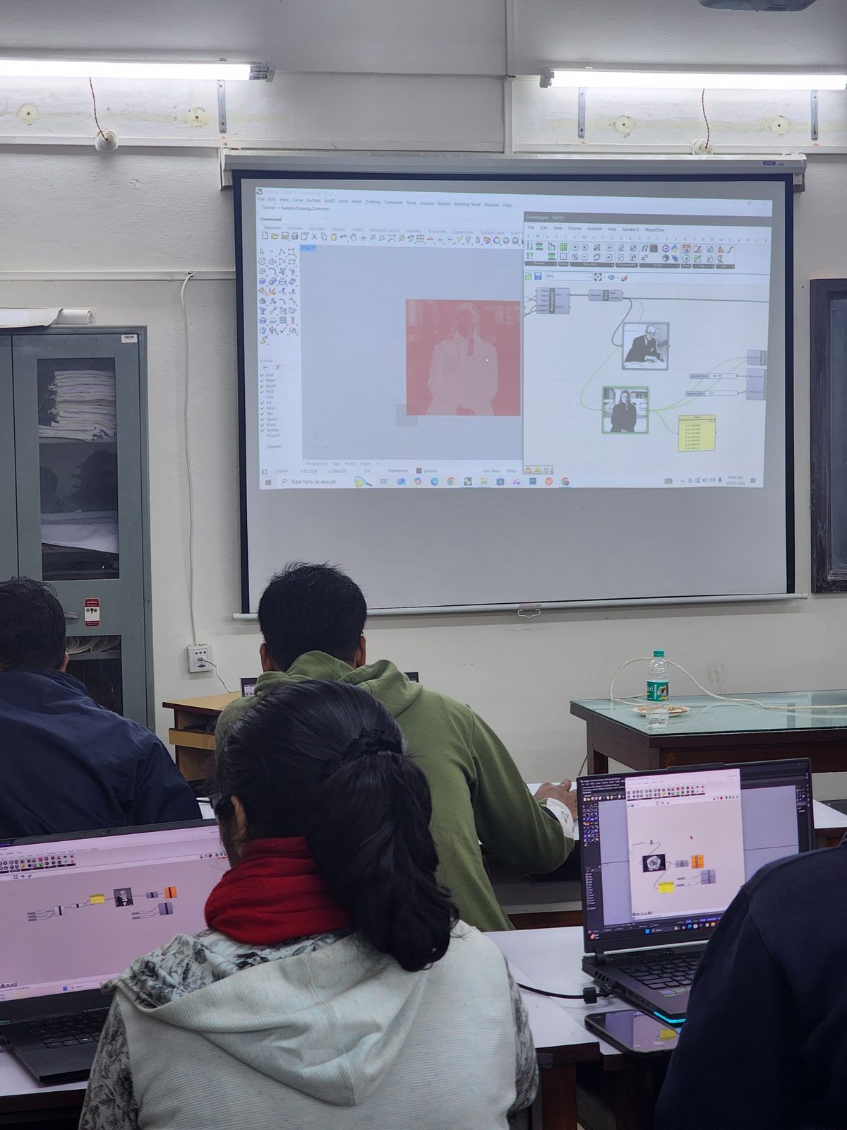 Students using Image Sampler in Grasshopper